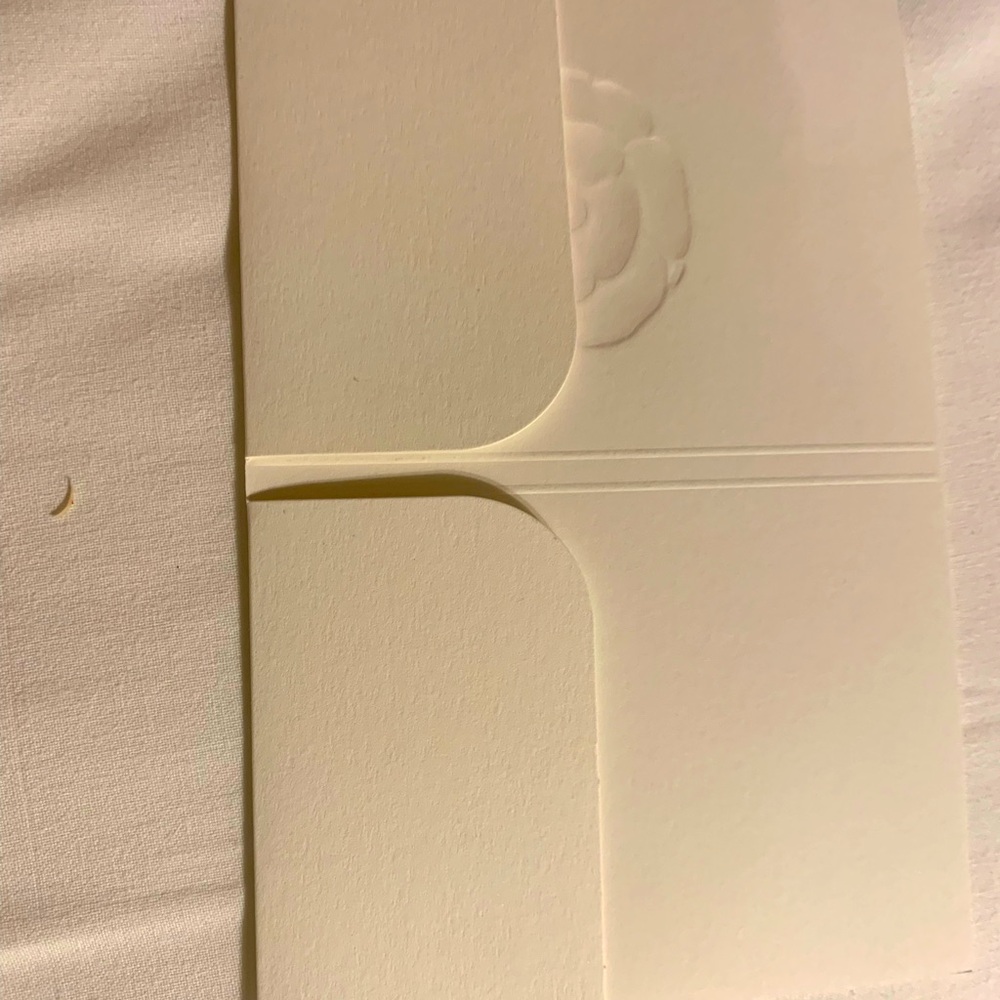 Brand new authentic white, stamped Chanel pocket envelope for reciepts - Picture 3 of 3